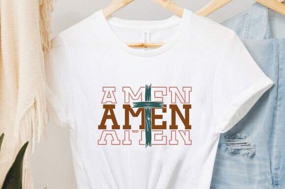 Amen Retro Christian Jesus God Svg Graphics