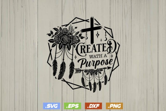 Created with a Purpose Gift Jesus Shirt Graphics & T-Shirt Designs