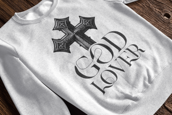 God Lover Cross Graphics for T-Shirt Designs