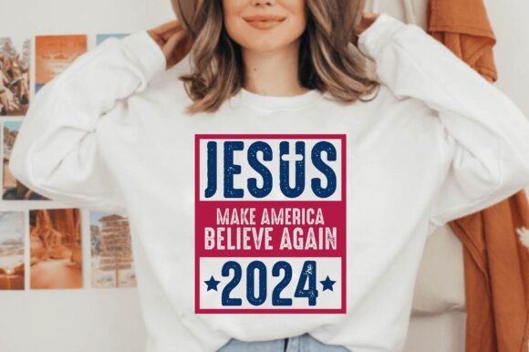 Jesus Make America Believe Again Graphics for T-Shirt Designs