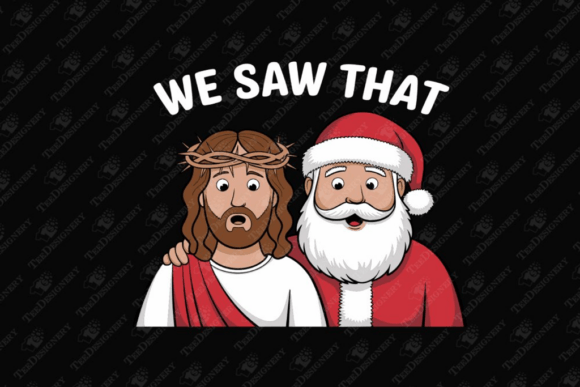 Review: We Saw That Jesus Santa Claus Christmas Design